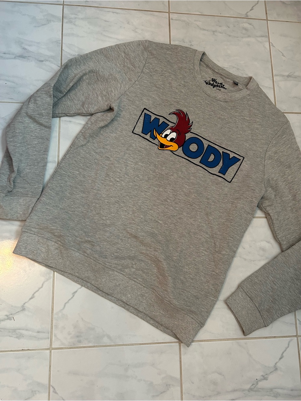 ONLY & SONS Gray Woody Graphic Crewneck Sweatshirt